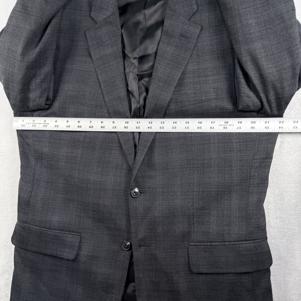 Jos A Bank 1905 2 Pc Suit Men 42S 36x28 Slim Fit Gray Plaid Wool Spandex Stretch - Picture 5 of 16